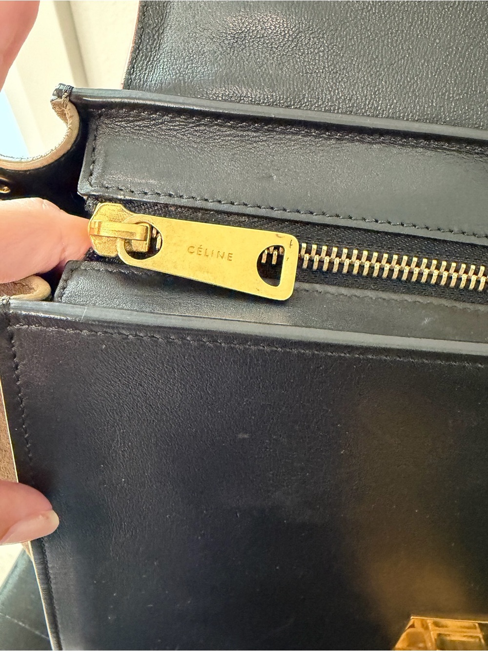 Celine Tricolor Trapeze Bag Leather - Picture 12 of 13